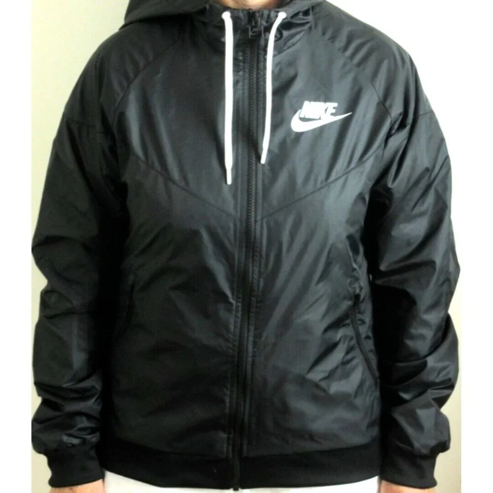 Nike Sportswear Women's Windrunner Full Zip Hooded Jacket Black Size Small NWT - Picture 2 of 7